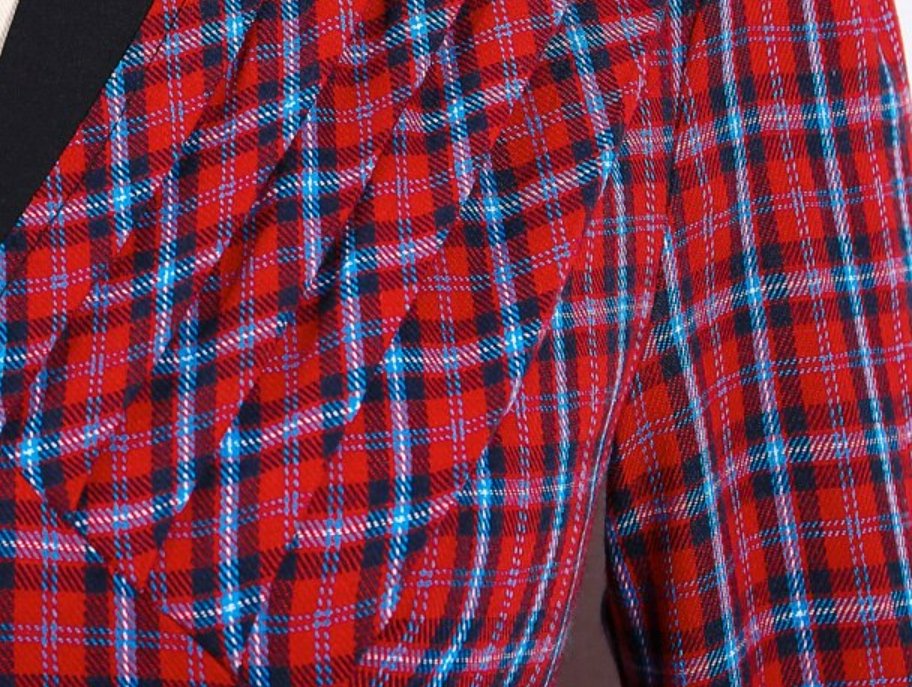 Red Plaid Vintage Dress