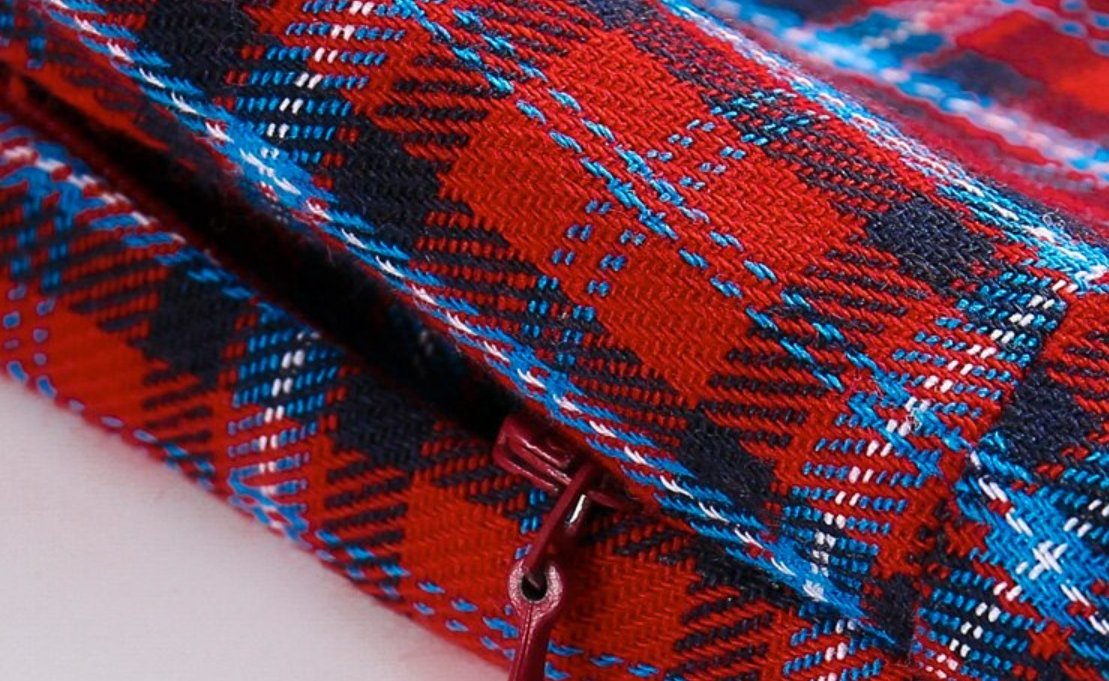 Red Plaid Vintage Dress