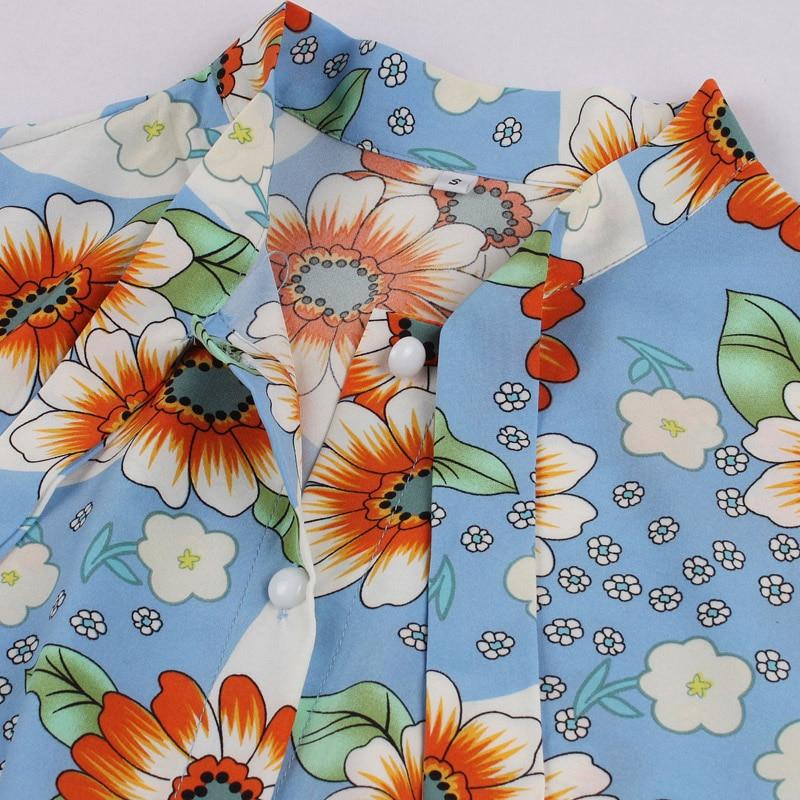 Sky Pleated Vintage Dress