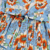 Sky Pleated Vintage Dress