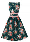 Floral Pleated Vintage Dress