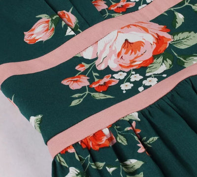 Floral Pleated Vintage Dress