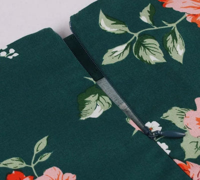 Floral Pleated Vintage Dress