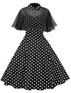 Polka Dot Vintage Dress With Veil