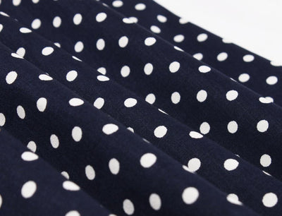 Navy Polka Dot Vintage Dress