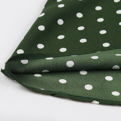 Grøn polka Dot vintage kjole