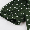 Grøn polka Dot vintage kjole