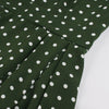 Grøn polka Dot vintage kjole