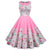 Vintage Princess Pink Flowers Kjole