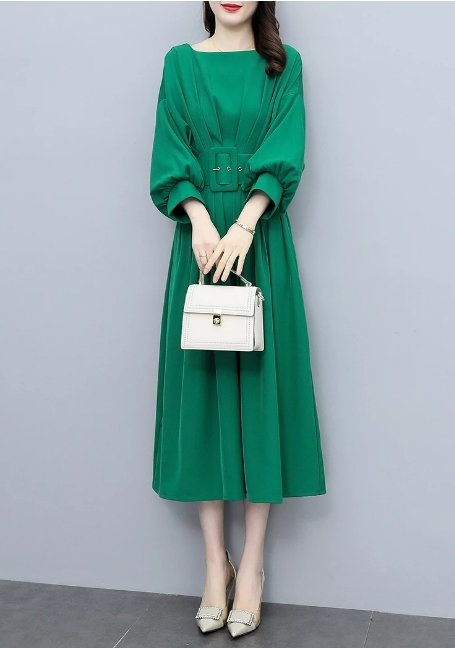 Green Quality Vintage Dress