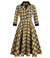 Yellow And Black Striped Vintage Dress