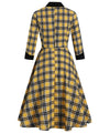 Yellow And Black Striped Vintage Dress