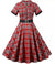 Red And Black Striped Vintage Dress