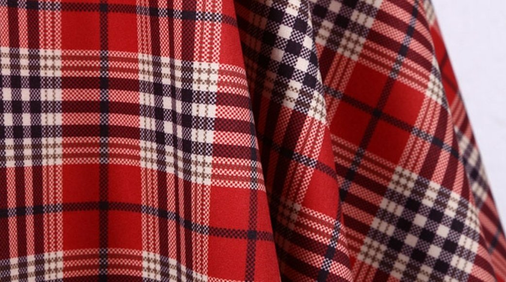 Red And Black Striped Vintage Dress