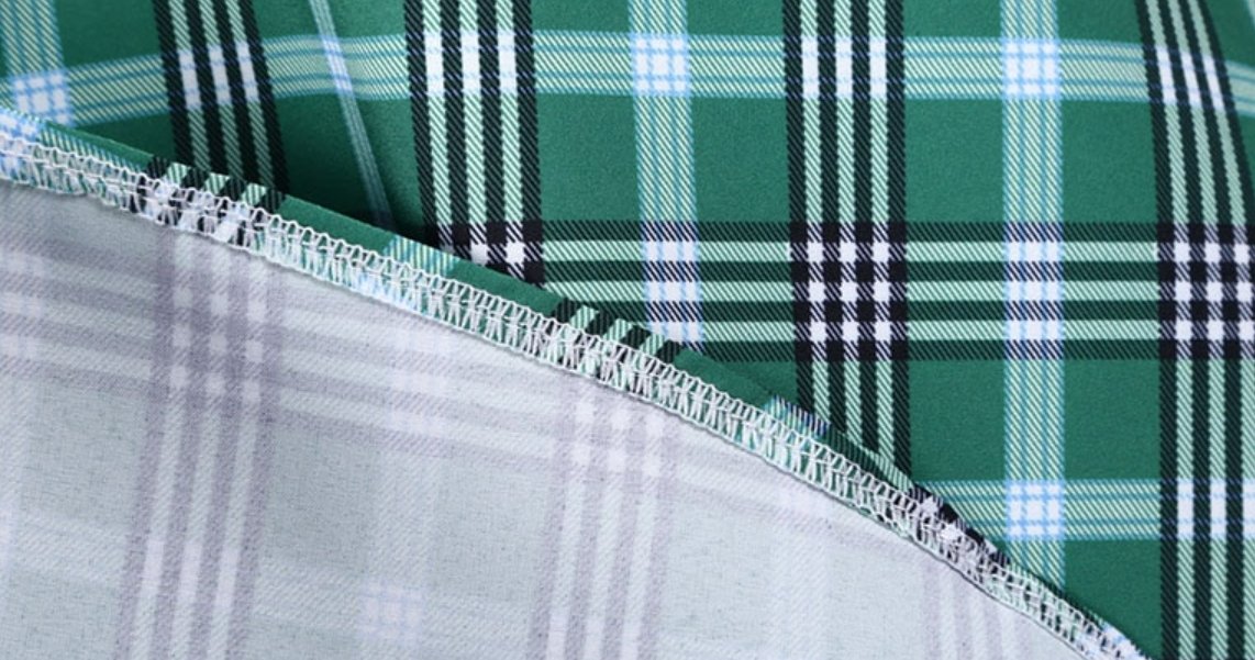 Green And Black Striped Vintage Dress