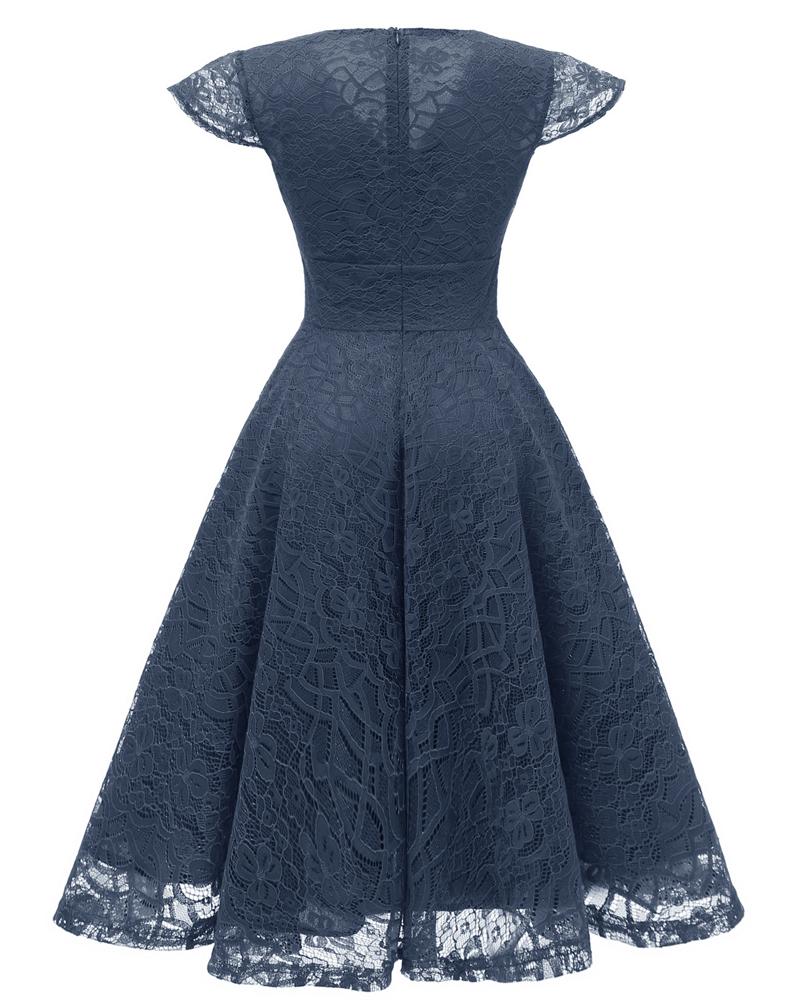 Navy Vintage Reception Dress