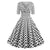 Vintage Rockabilly kjole 50&#39;er hvide prikker