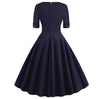 Vintage 50s Rockabilly Dress Navy