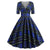 Vintage Rockabilly 50s Tartan Blue Dress