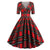 Vintage Rockabilly 50s Tartan Red Dress