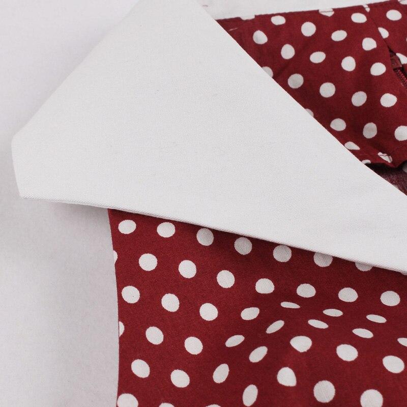 Burgundy Cotton Vintage Rockabilly Dress