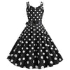 Vintage Rockabilly Black Polka Dot Dress