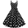 Vintage Rockabilly Black Polka Dot Dress