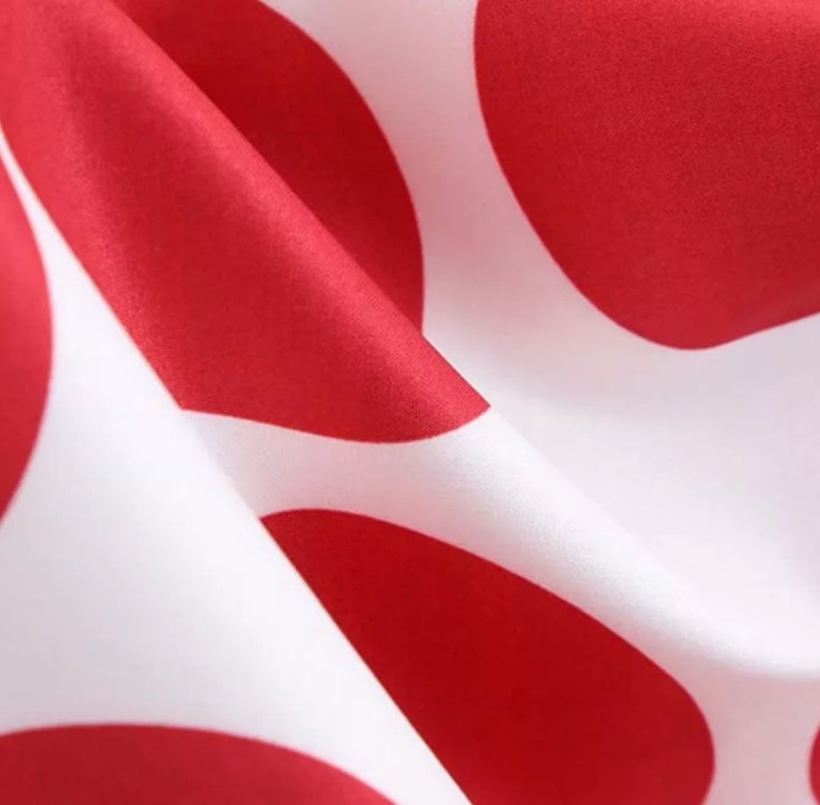 Vintage Red And Black Rockabilly Dress