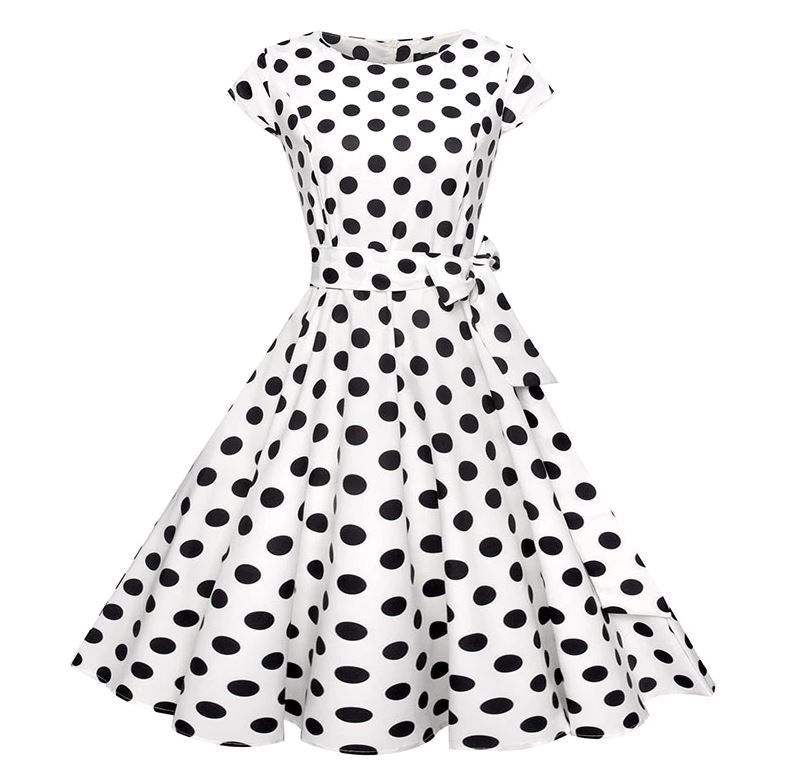 Black White Romantic Vintage Dress