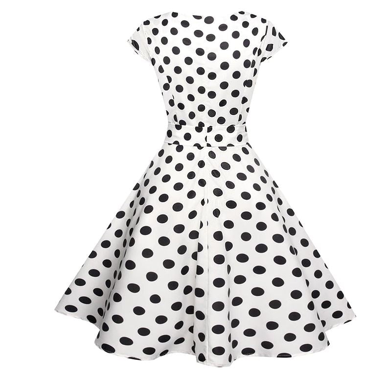 Black White Romantic Vintage Dress
