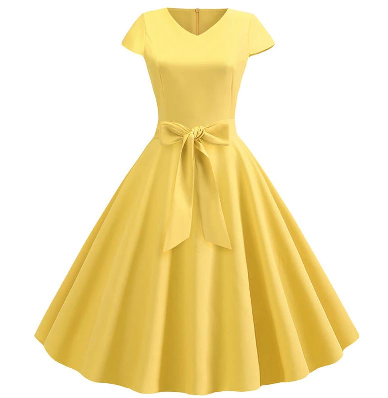 Yellow Romantic Vintage Dress