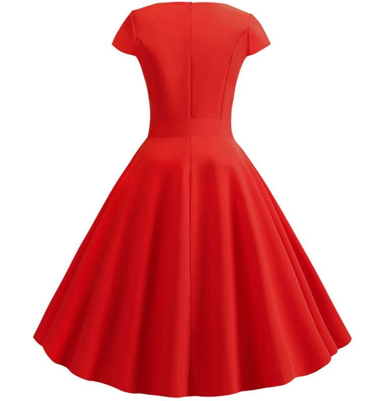Red Romantic Vintage Dress