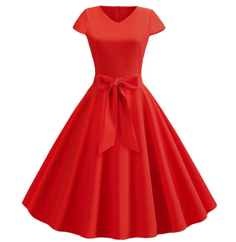 Red Romantic Vintage Dress