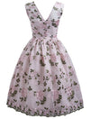 Pink Embroidered Vintage Dress