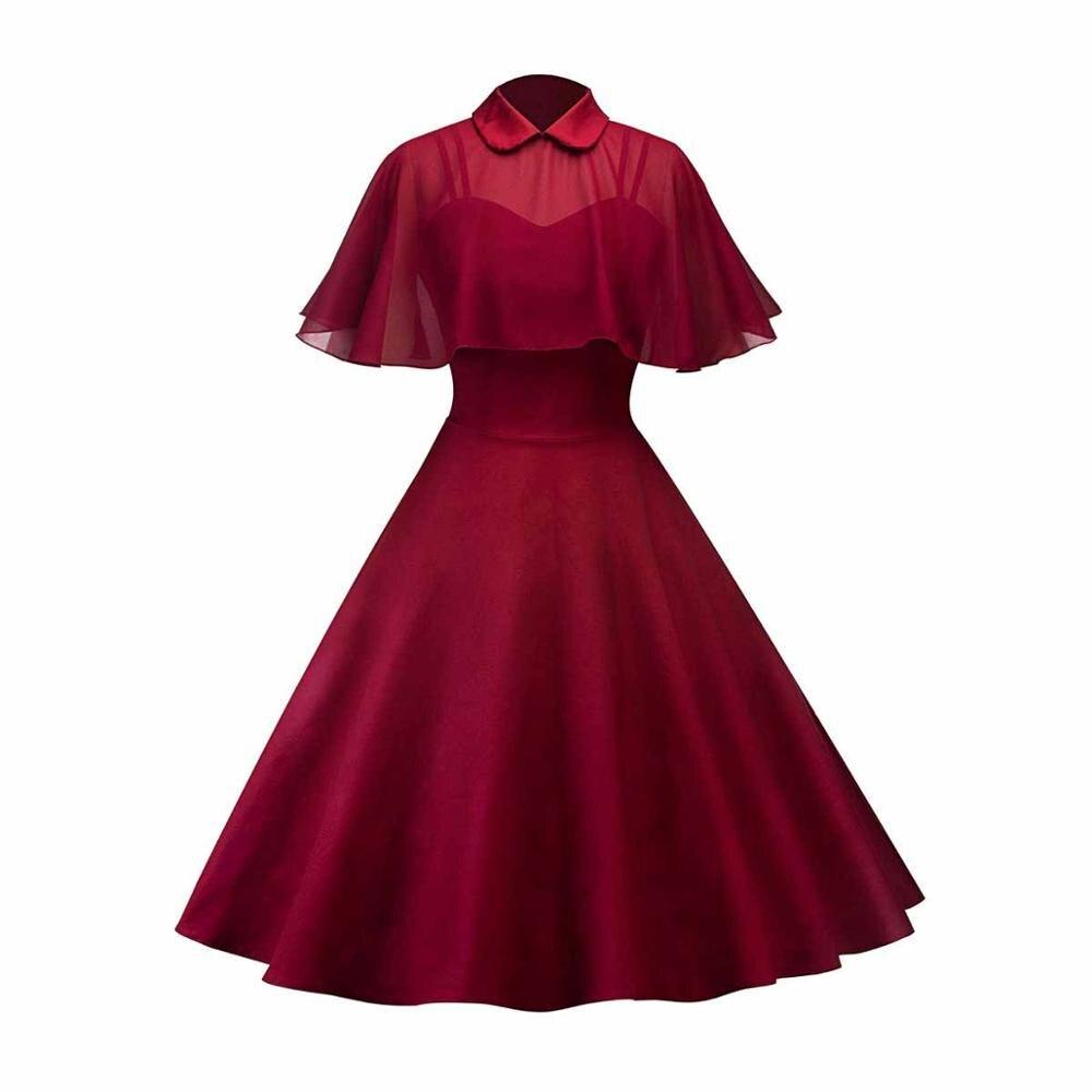 Red Vintage Dress With Veil