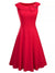 Red Vintage Turndown Collar Dress