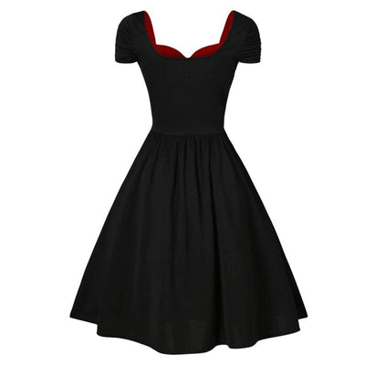 Vintage Red And Black Lace Dress