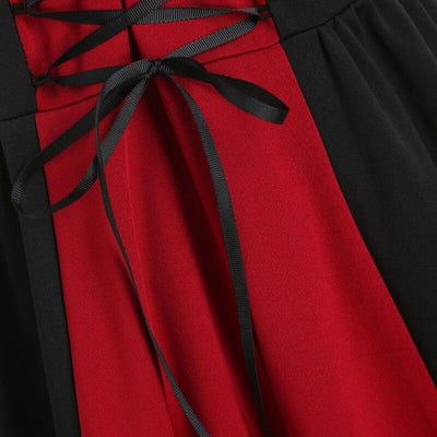 Vintage Red And Black Lace Dress