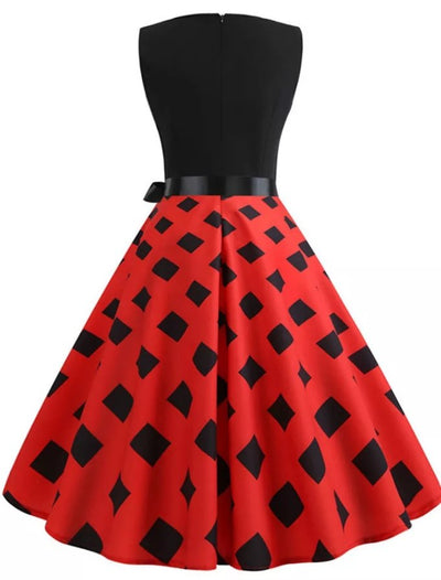 Modern Red Vintage Dress