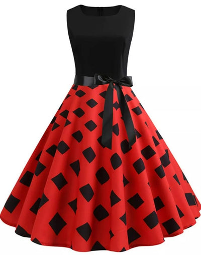 Modern Red Vintage Dress