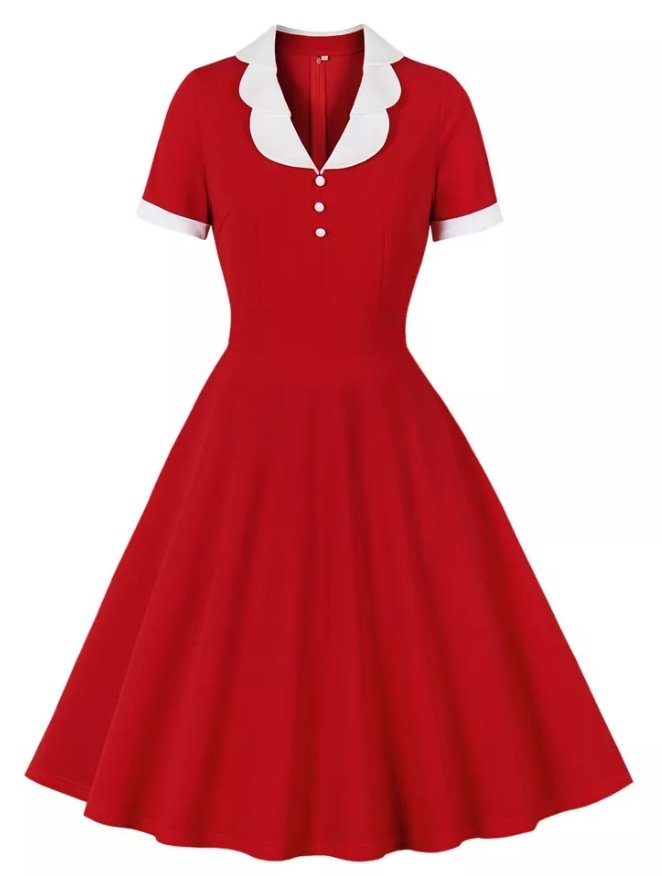 Ретро рокля Passion Red