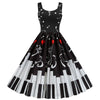 Vintage Valentine's Day Piano Dress