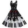 Vintage Valentine's Day Piano Dress