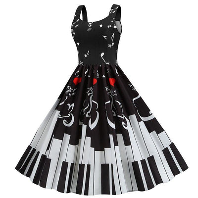 Vintage Valentine's Day Piano Dress