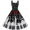 Vintage Valentine's Day Piano Dress