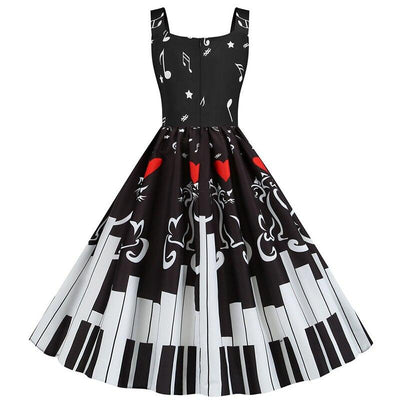 Vintage Valentine's Day Piano Dress