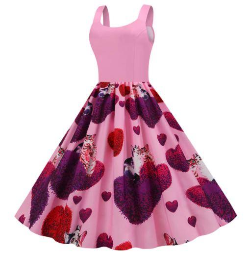 Vintage Pink Valentine's Day Dress