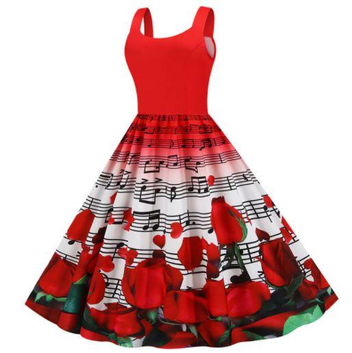 Vintage Valentine's Day Roses Dress