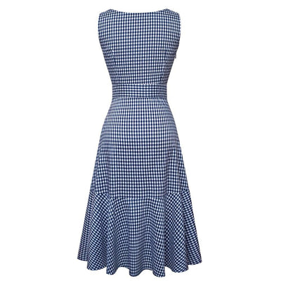 Blue Sleeveless Vintage Dress