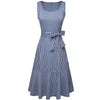 Blue Sleeveless Vintage Dress